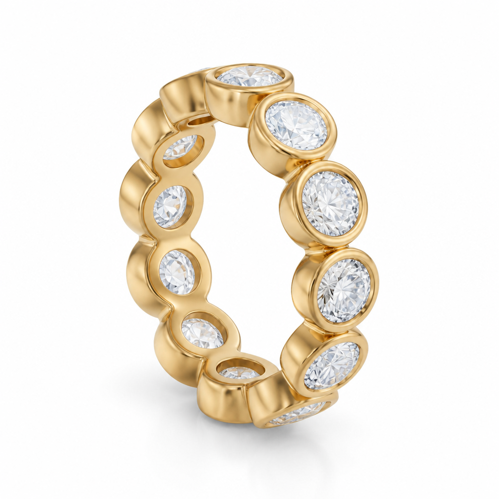 Round Bezel Eternity Band