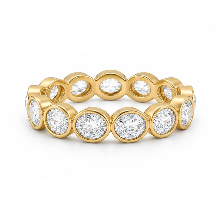 Oval Bezel Horizontal Eternity Band