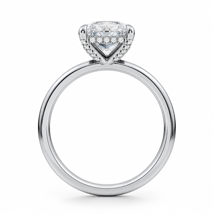 Radiant Martini Basket Solitaire Ring