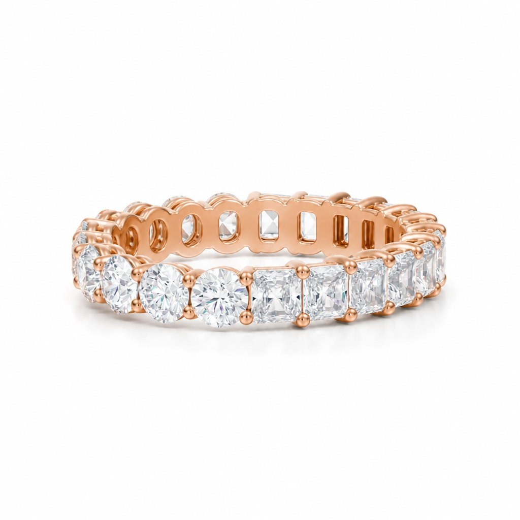 Radiant And Round Eternity Ring