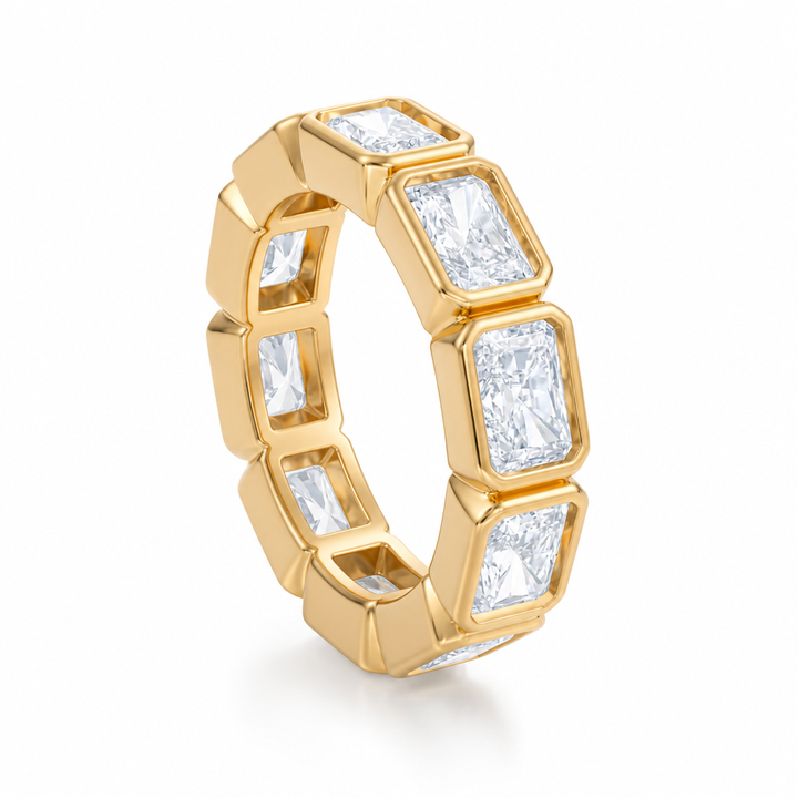 Radiant Bezel Horizontal Eternity Band