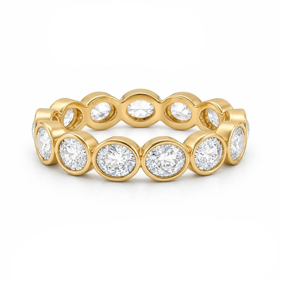 Oval Bezel Horizontal Eternity Band