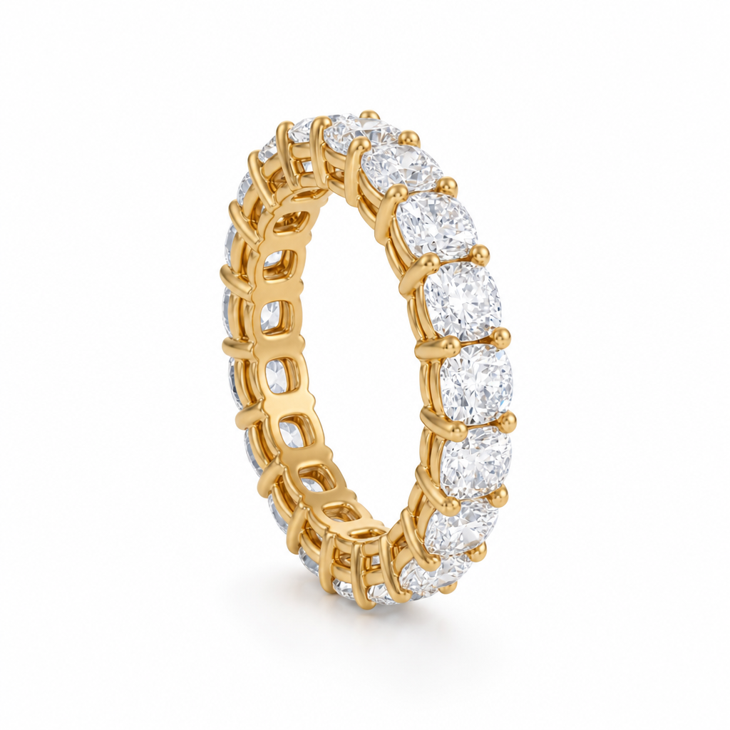 Cushion Basket Eternity Band