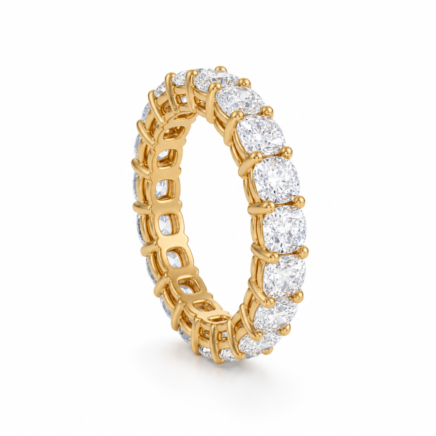 Cushion Basket Eternity Band