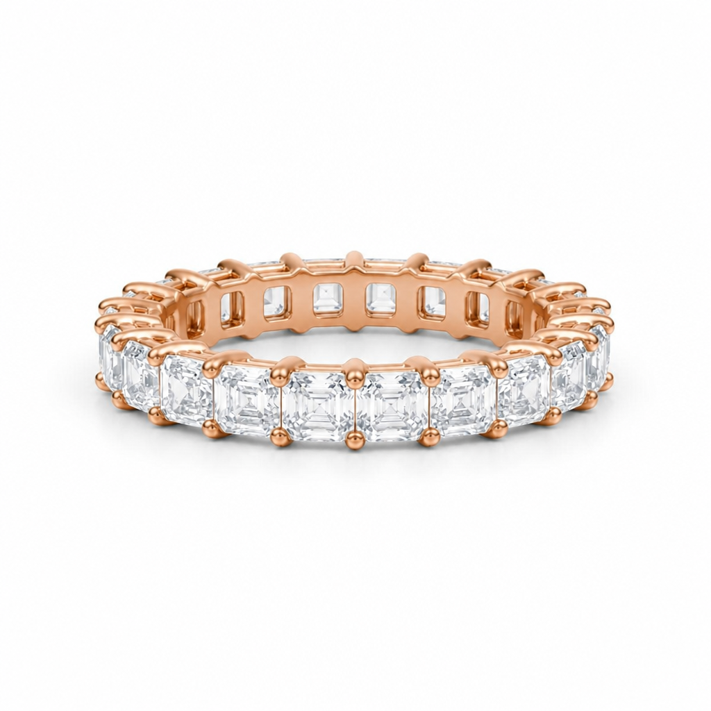 Asscher Basket Eternity Band