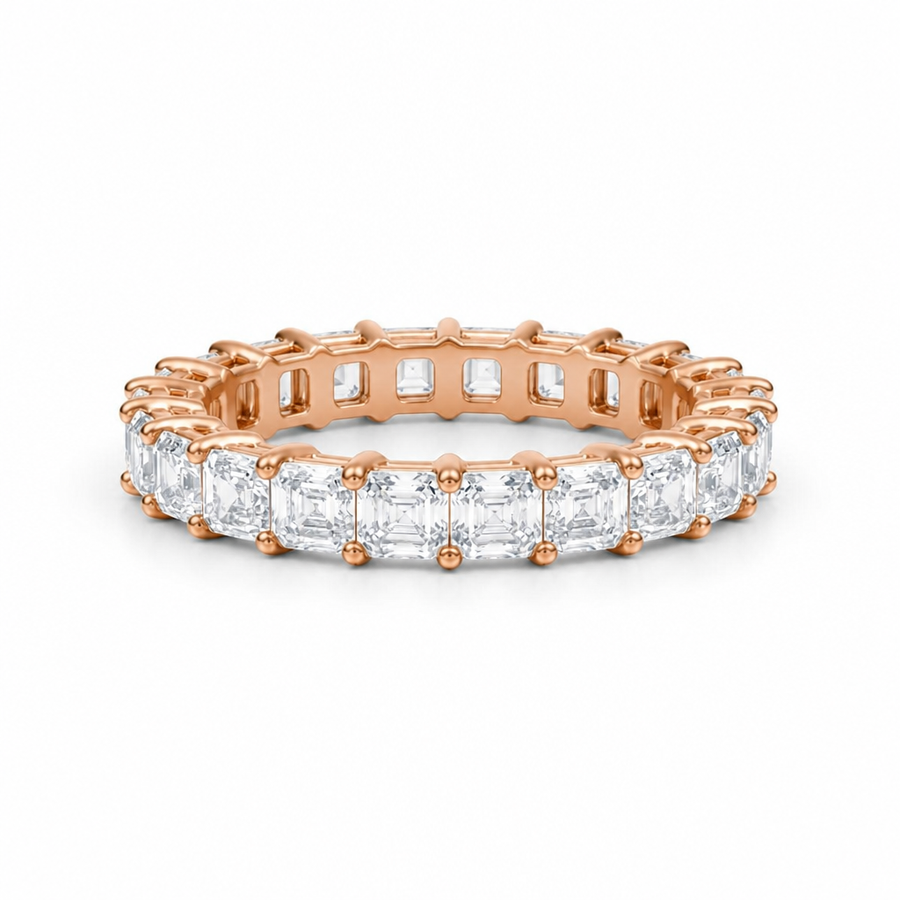 Asscher Basket Eternity Band