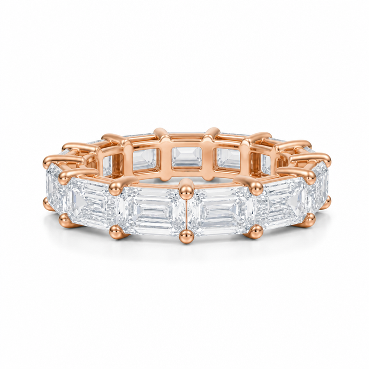 Horizontal Emerald Eternity Band