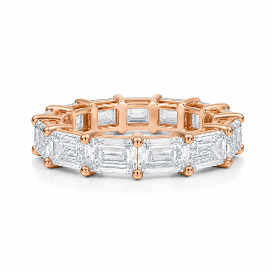 Horizontal Emerald Eternity Band