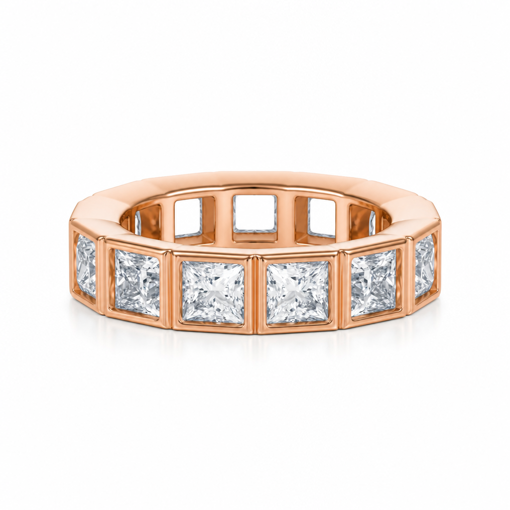 Princess Bezel Eternity Band
