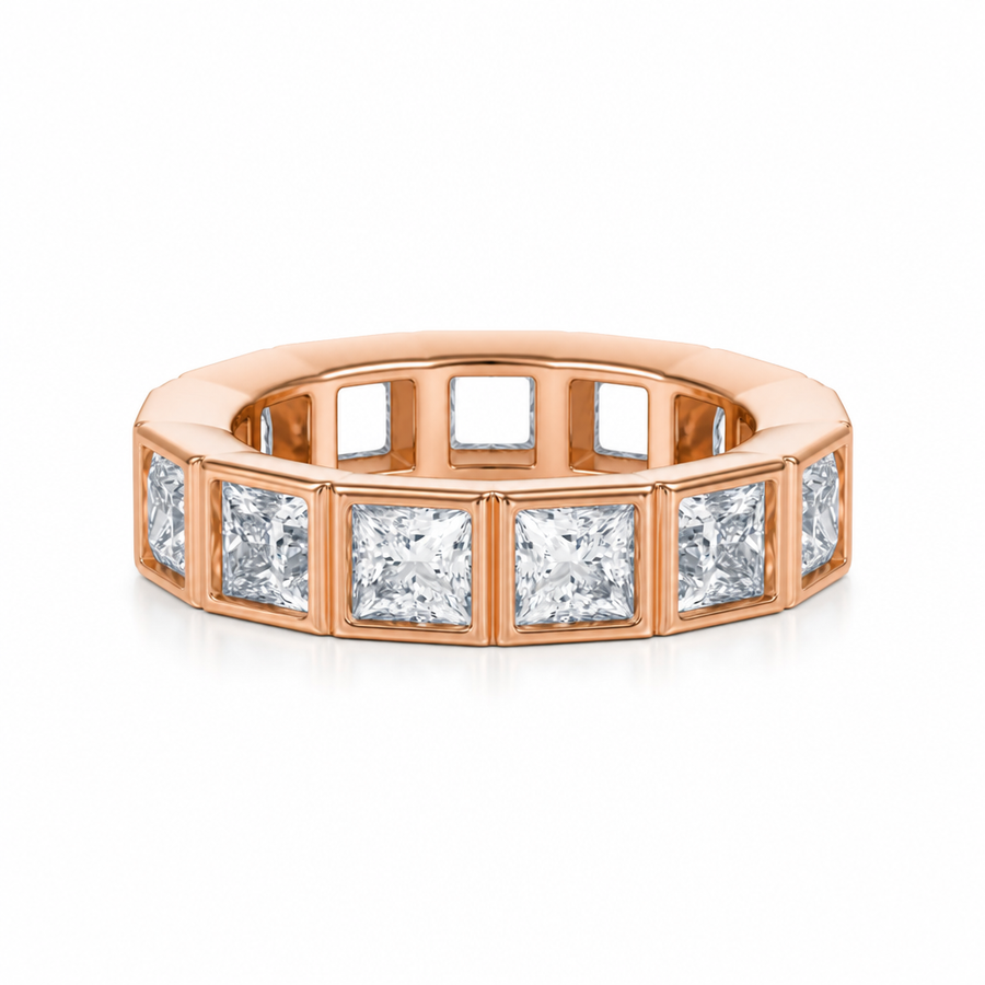 Princess Bezel Eternity Band