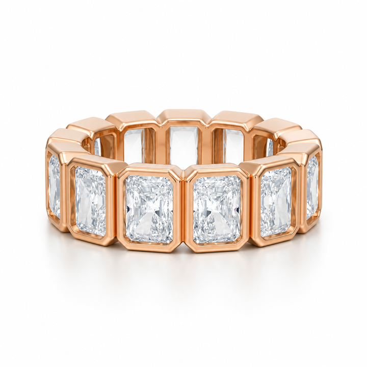 Radiant Bezel Vertical Eternity Band