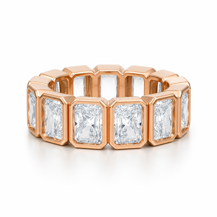 Radiant Bezel Vertical Eternity Band