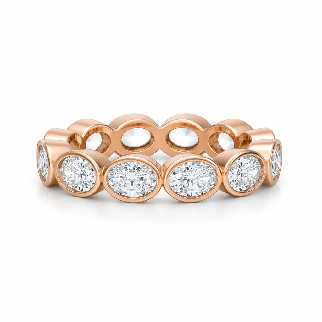 Oval Bezel Horizontal Eternity Band
