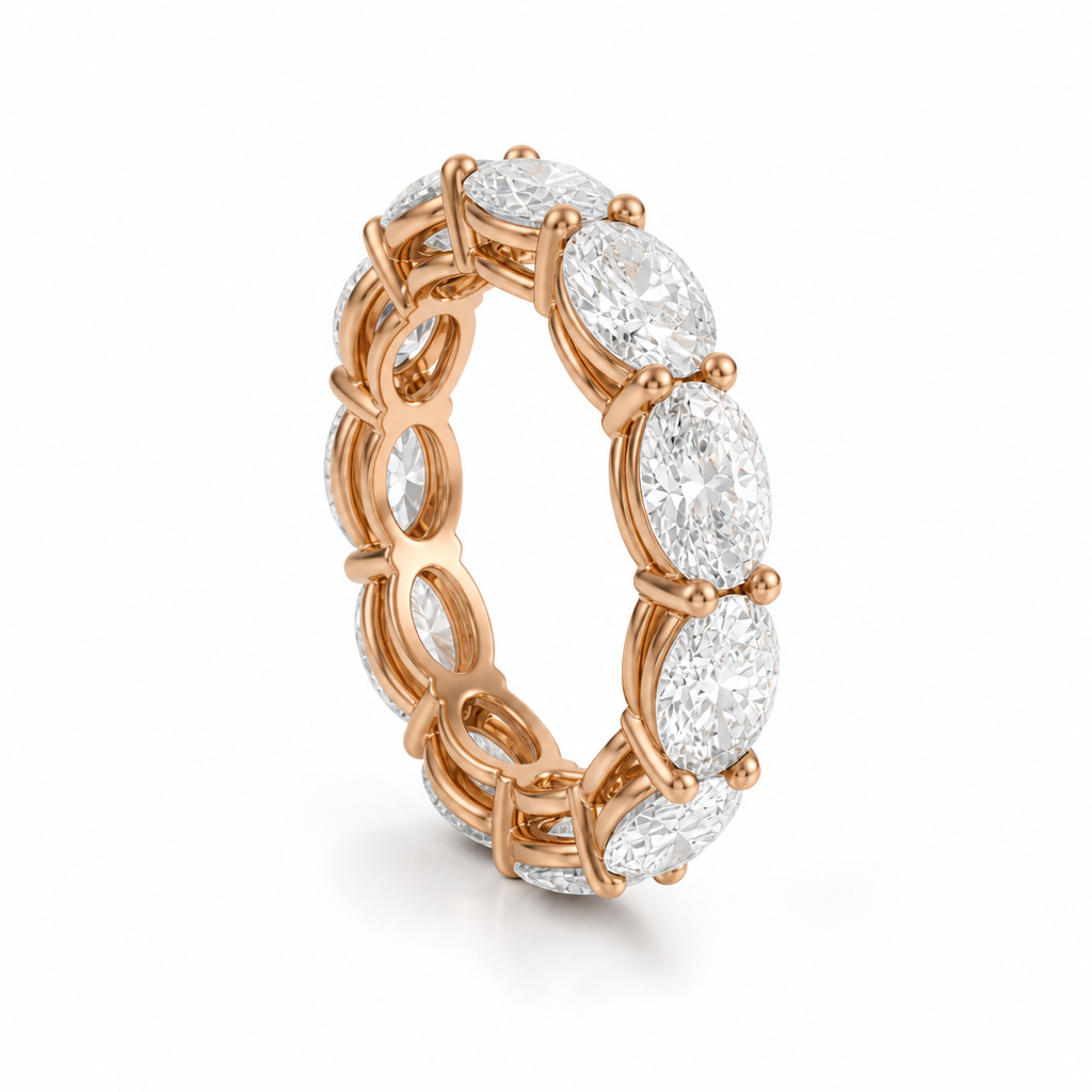 Horizontal Oval Eternity Band
