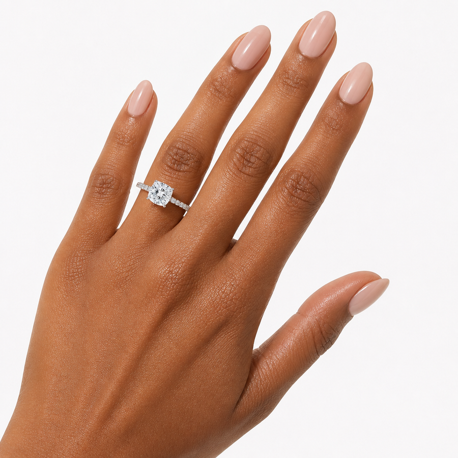 Cushion Modern Pave Ring