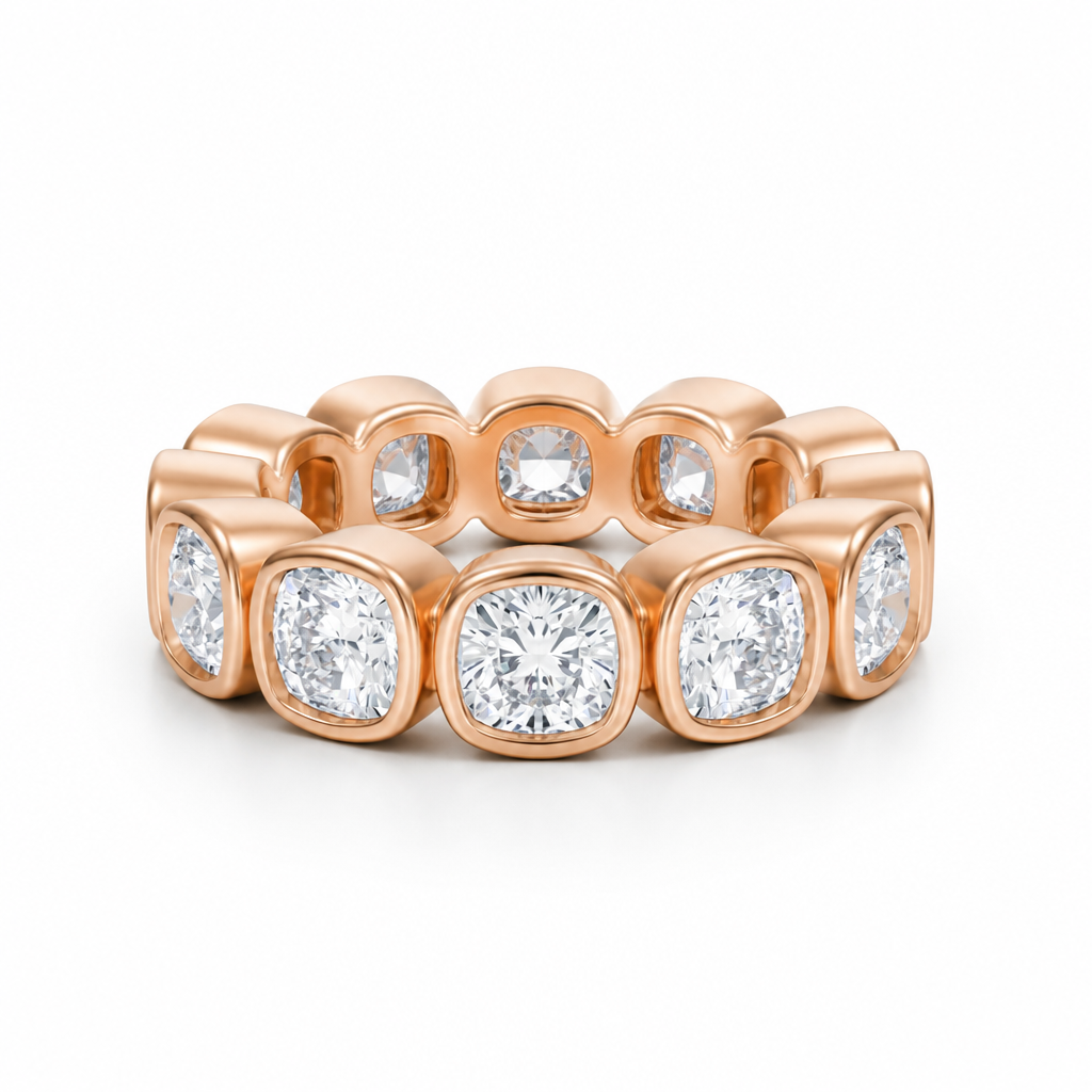 Cushion Bezel Eternity Band