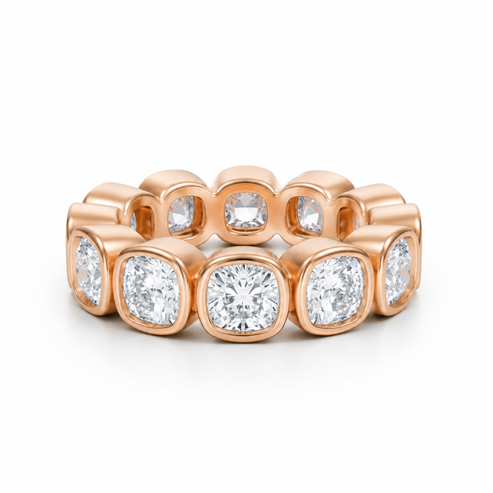 Cushion Bezel Eternity Band