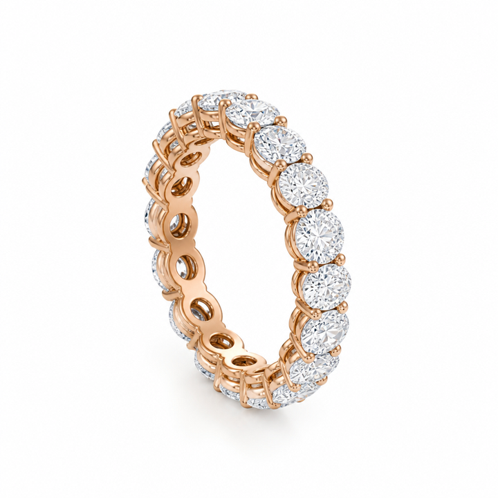Oval And Round Eternity Ring