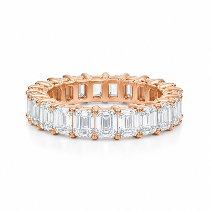 Emerald Basket Eternity Band