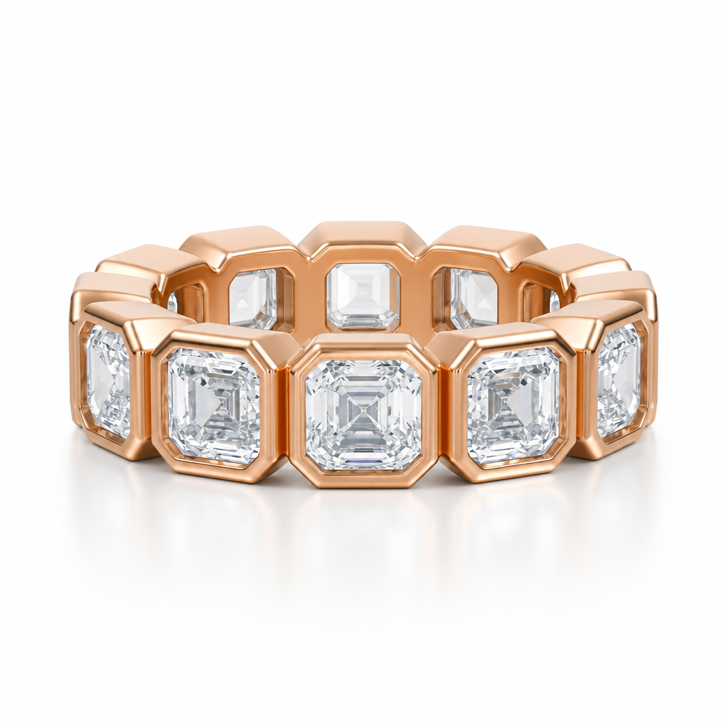 Asscher Bezel Eternity Band
