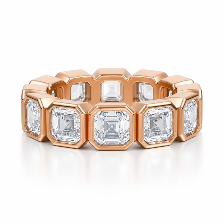 Asscher Bezel Eternity Band