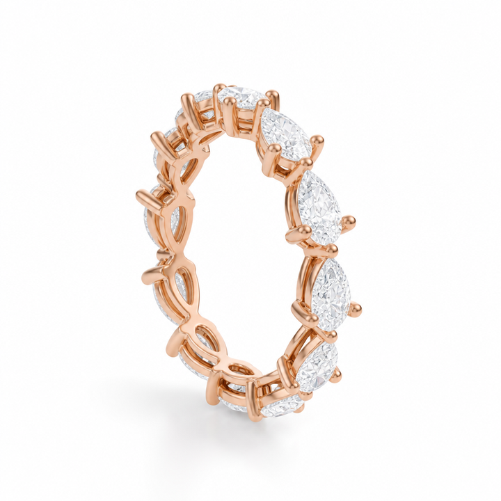 Horizontal Pear Eternity Band
