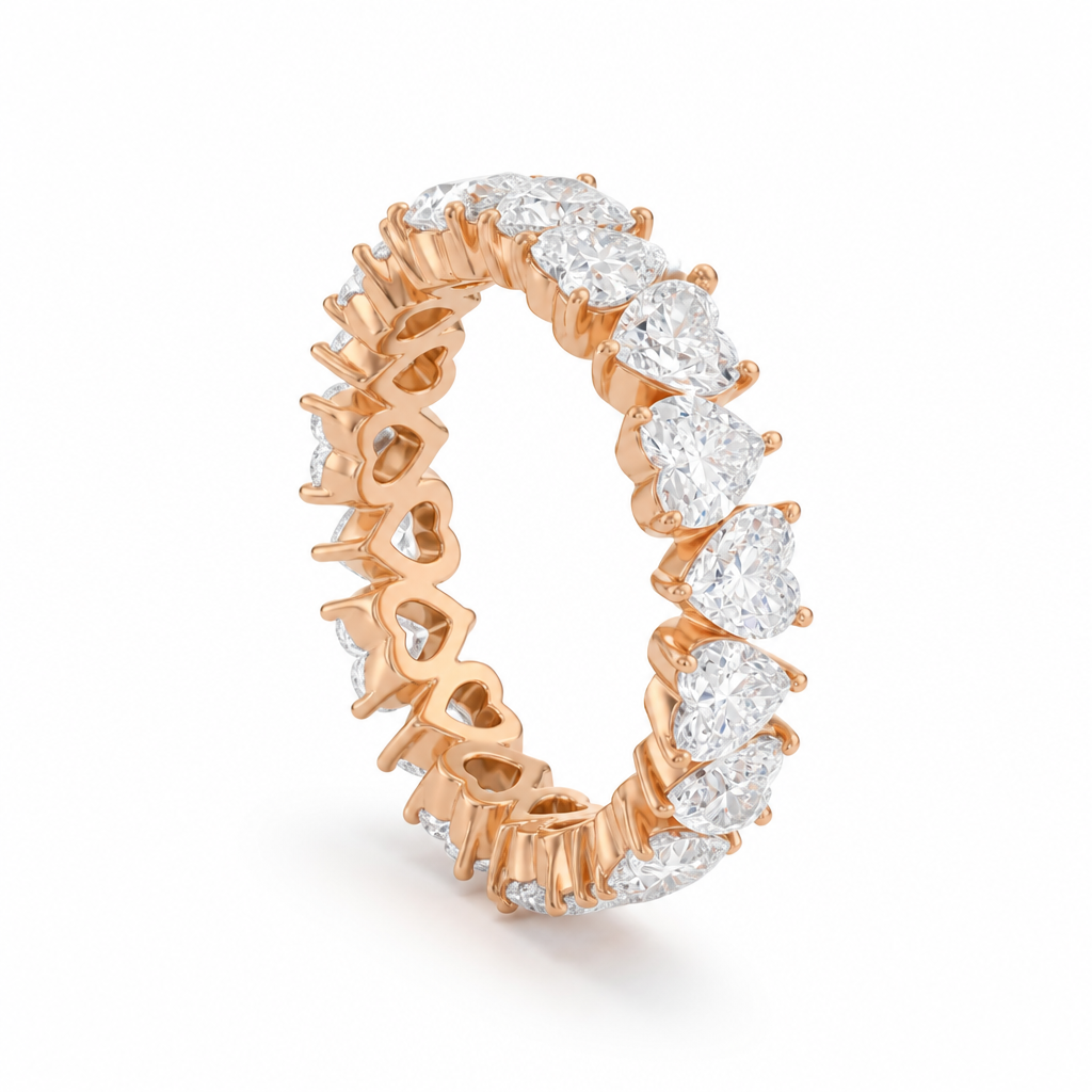 Heart Shape Heart Shape Eternity Band