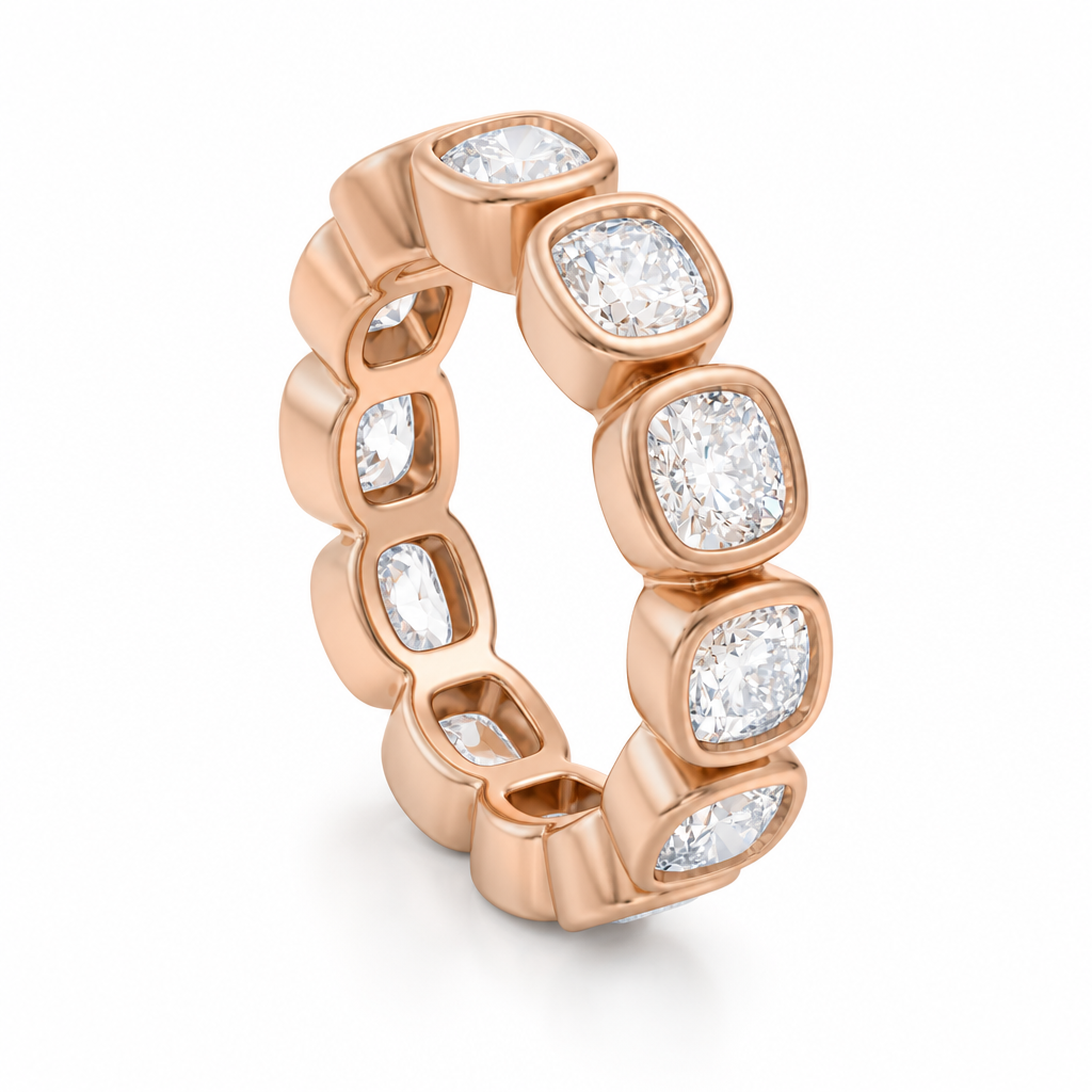Cushion Bezel Eternity Band