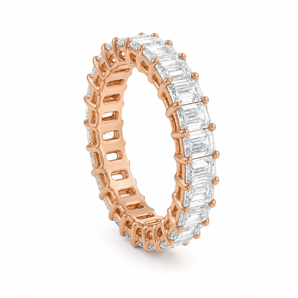 Emerald Basket Eternity Band