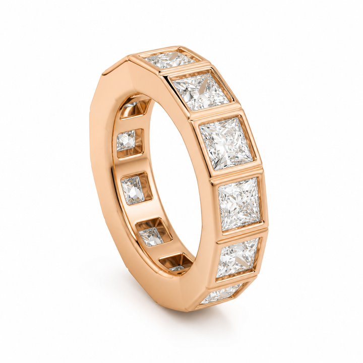Princess Bezel Eternity Band