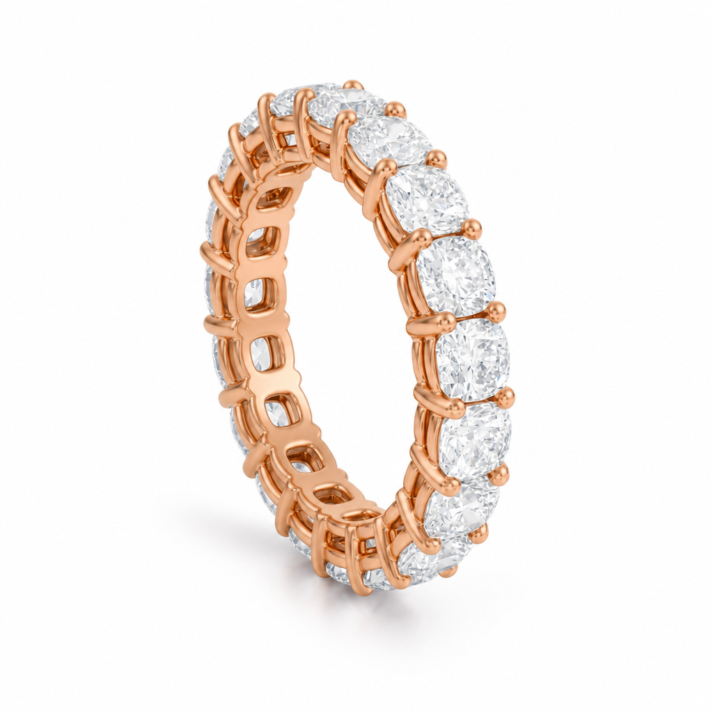 Cushion Basket Eternity Band