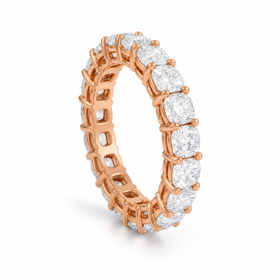 Cushion Basket Eternity Band
