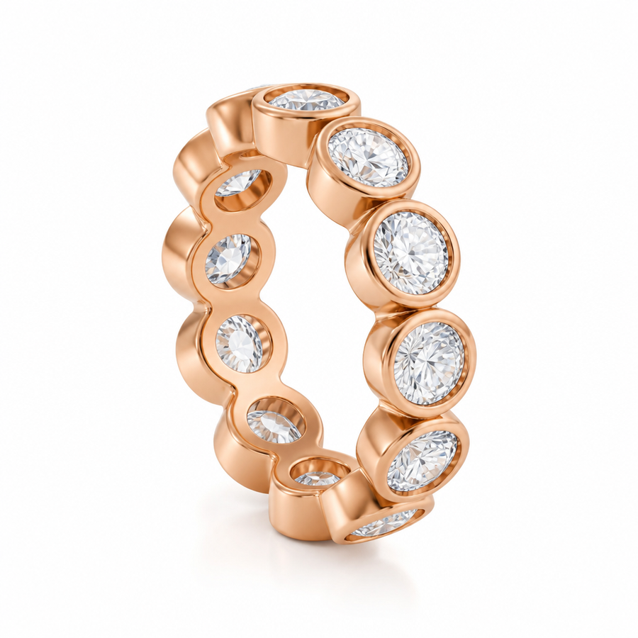 Round Bezel Eternity Band