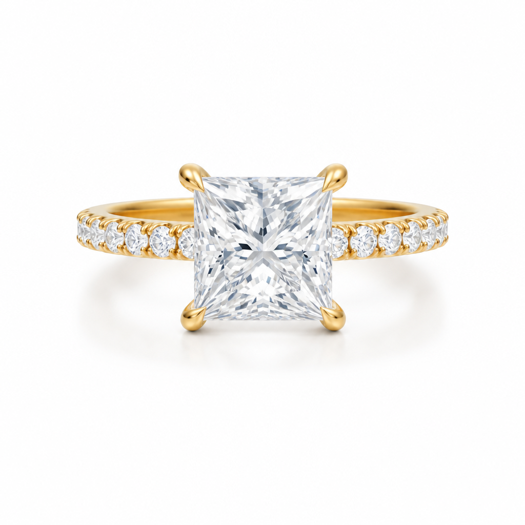Princess Modern Pave Ring