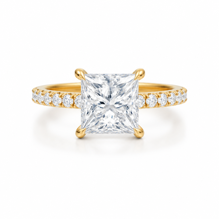 Princess Modern Pave Ring