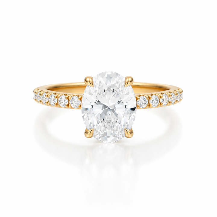 Oval Modern Pave Ring