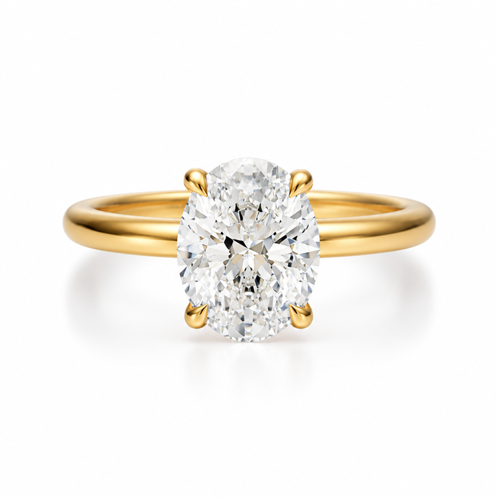 Oval Classic Open Solitaire Ring