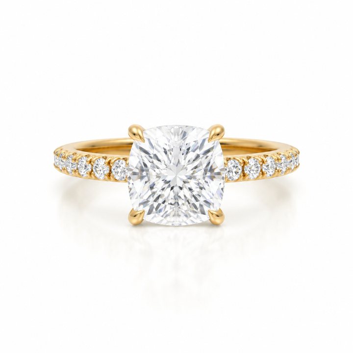Cushion Modern Pave Ring