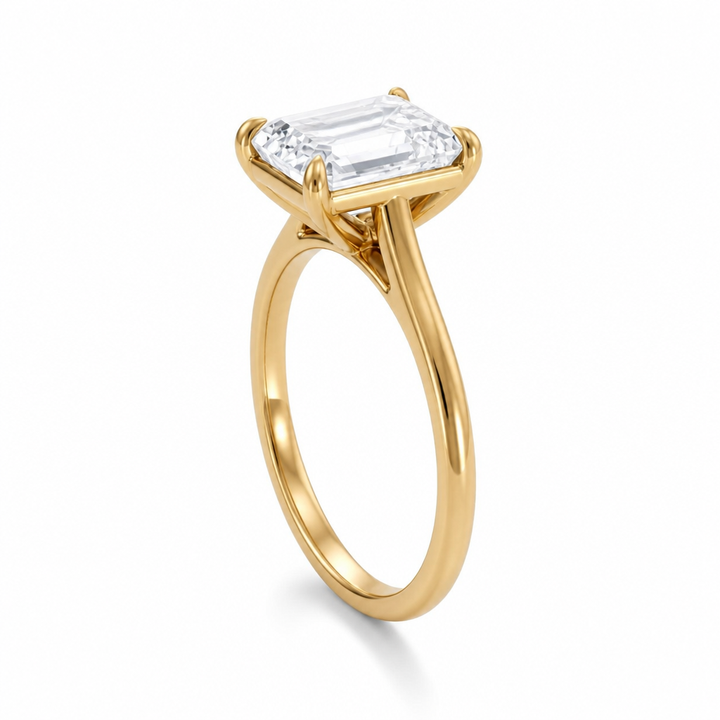Emerald Classic Cathedral Ring