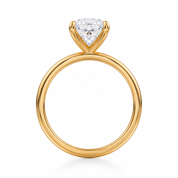 Cushion Classic Open Solitaire Ring