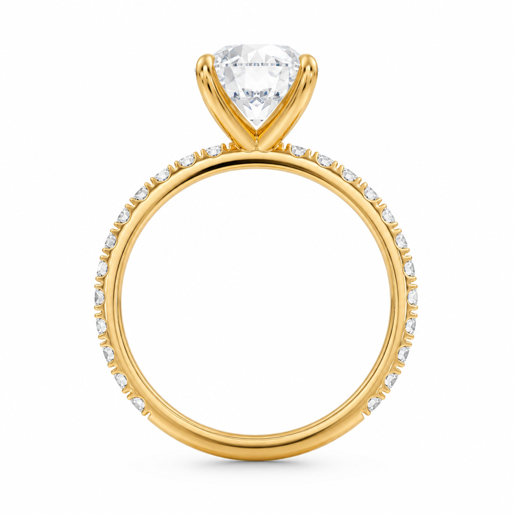Round Modern Pave Ring