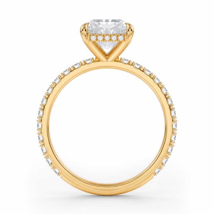 Radiant Hidden Halo With Pave Band