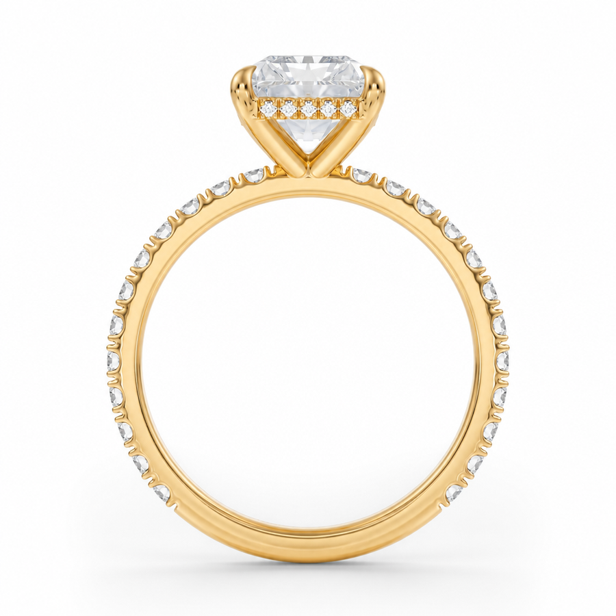 Radiant Hidden Halo With Pave Band
