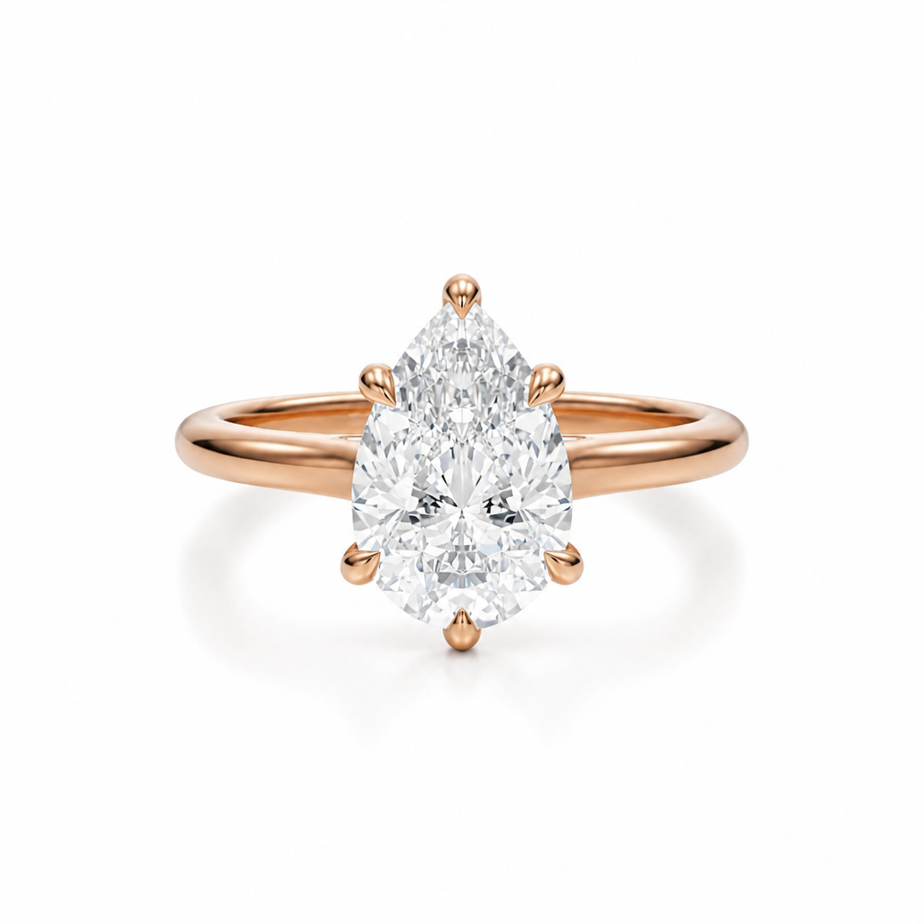 Pear Classic Cathedral Ring