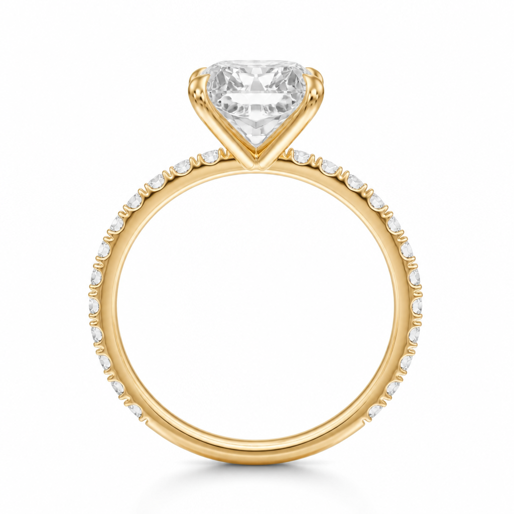 Radiant Modern Pave Ring