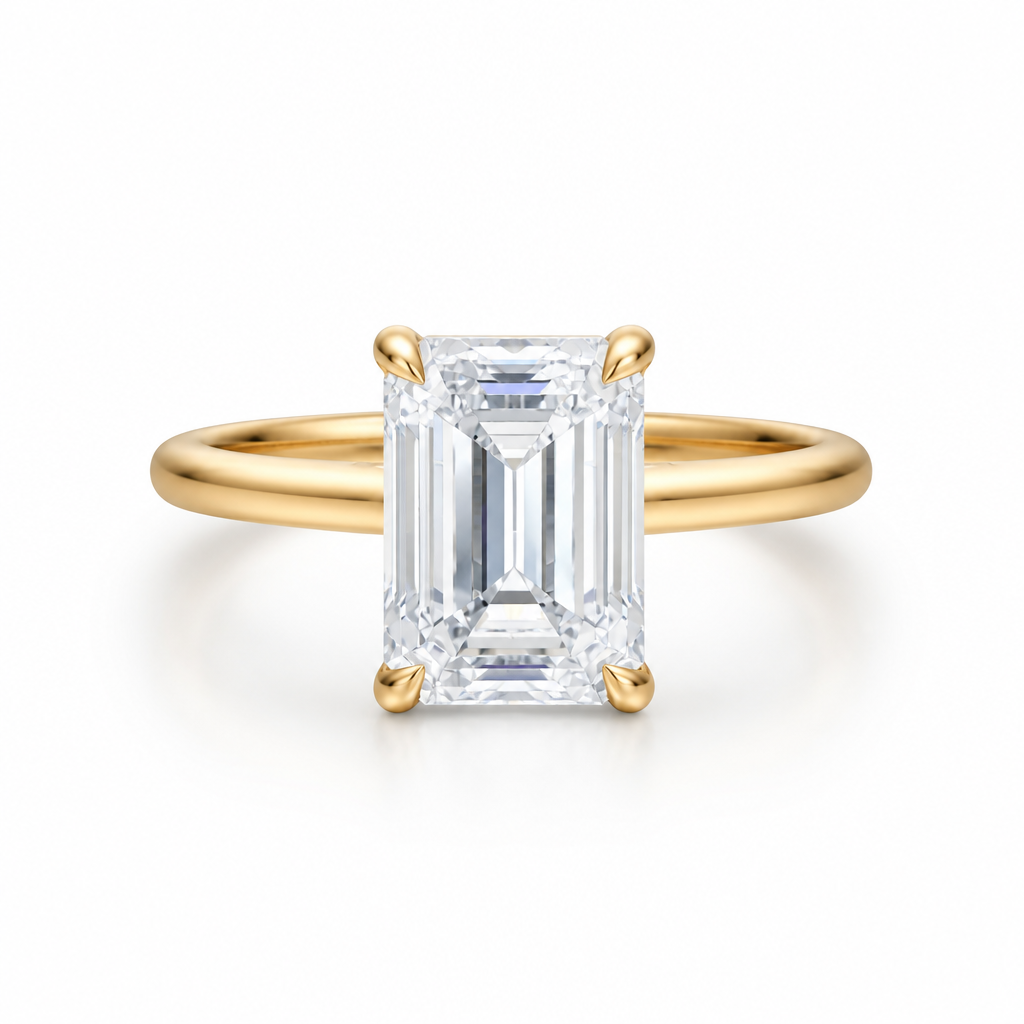 Emerald Classic Cathedral Ring