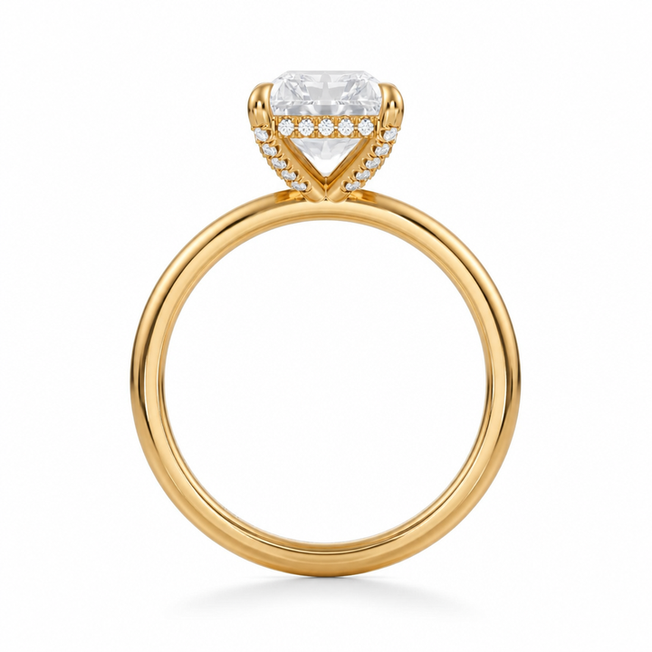 Radiant Martini Basket Solitaire Ring
