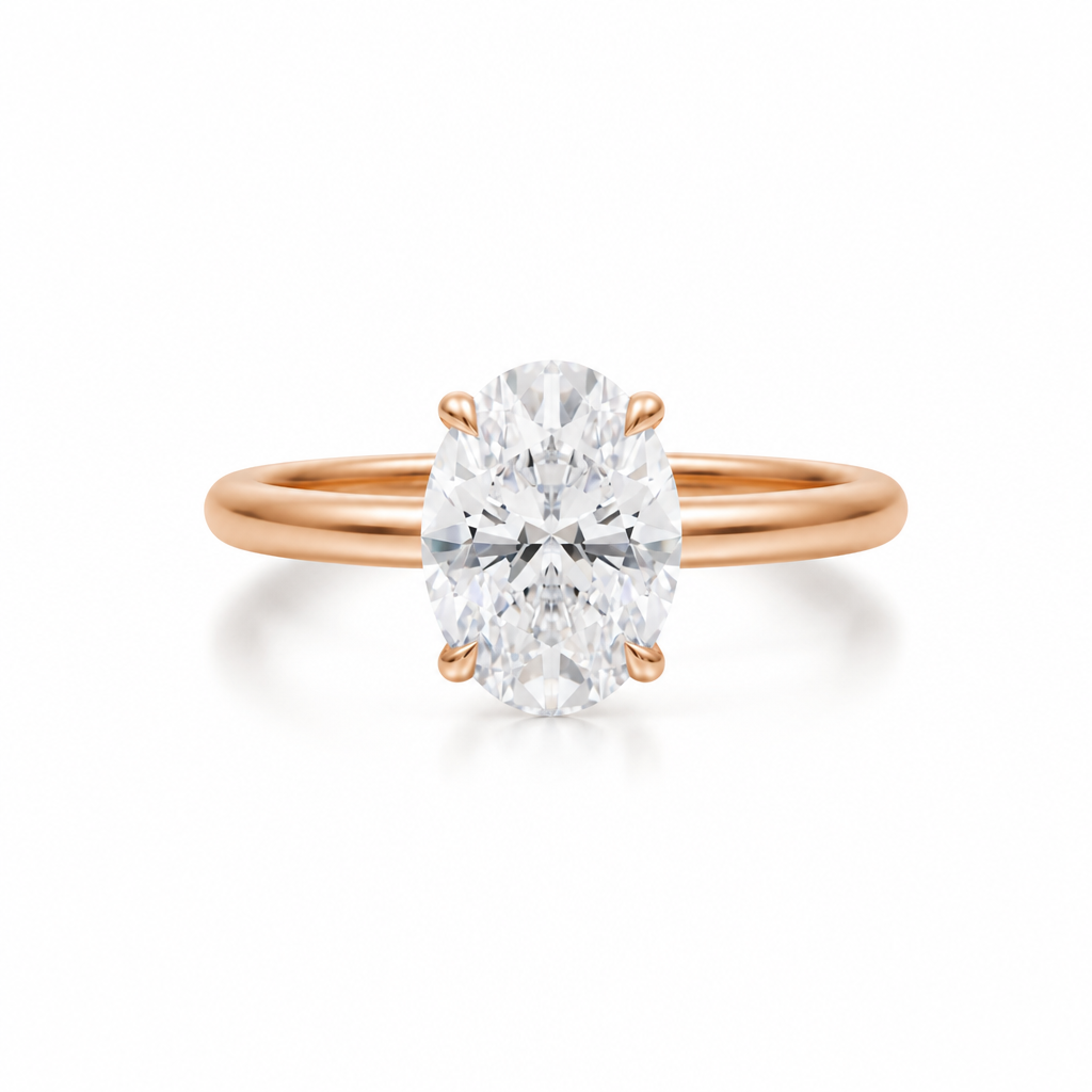 Oval Classic Open Solitaire Ring