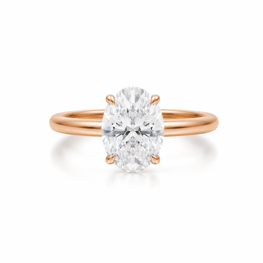Oval Classic Open Solitaire Ring