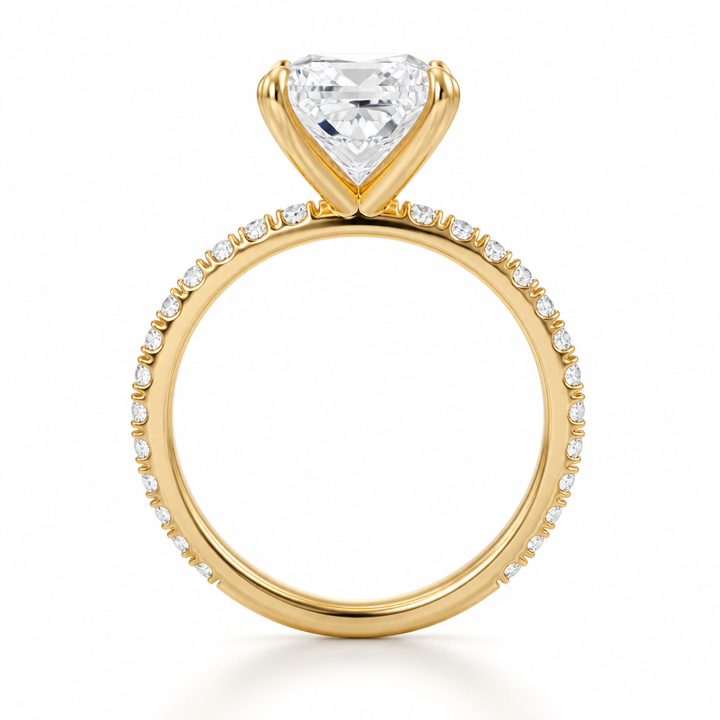 Princess Modern Pave Ring